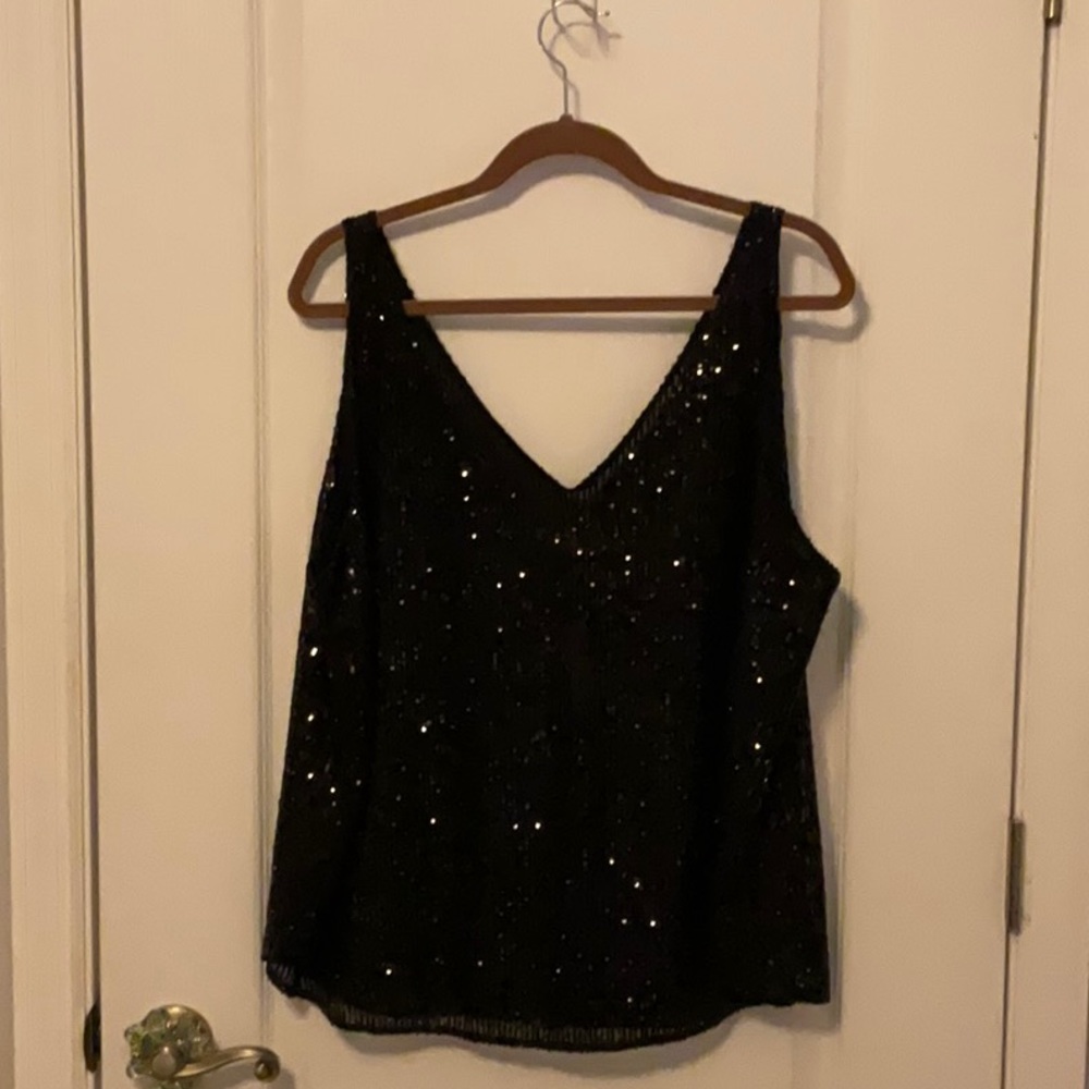 Stunning Loft Sequin Shell Nwt - image 1